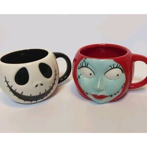 Disney Nightmare Before Christmas Jack Sally Mug Set of 2